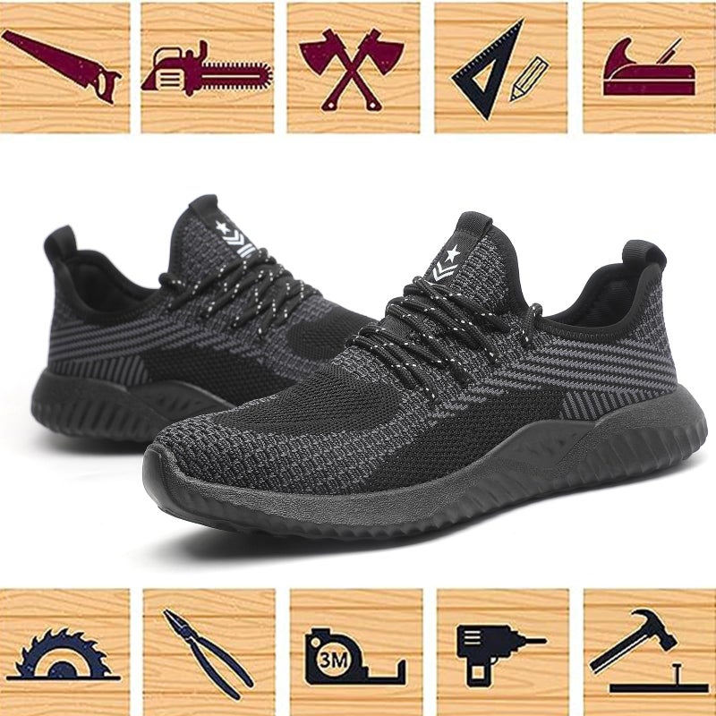 Drecage Steel Toe Safety Shoes for Women Men Work Shoes Industrial & Construction Sneakers Puncture Proof Lightweight Working Shoes - Image 5